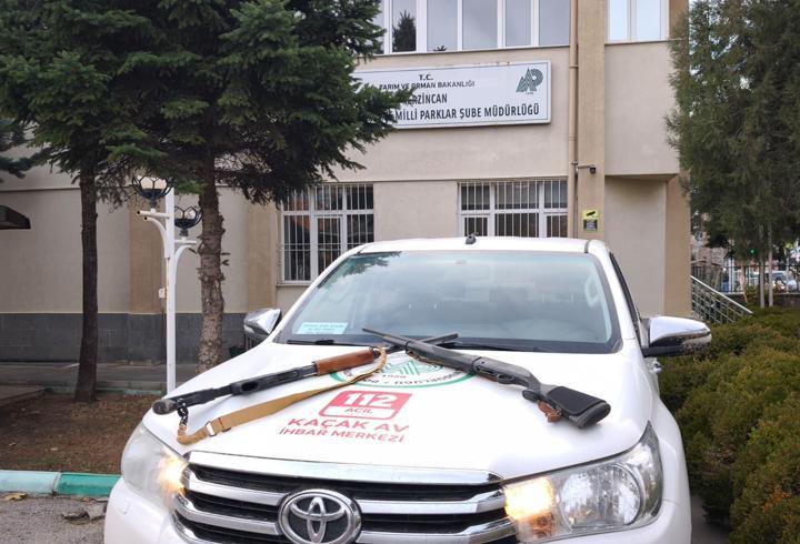 Erzincan'da kaçak avcılara 975 bin lira ceza