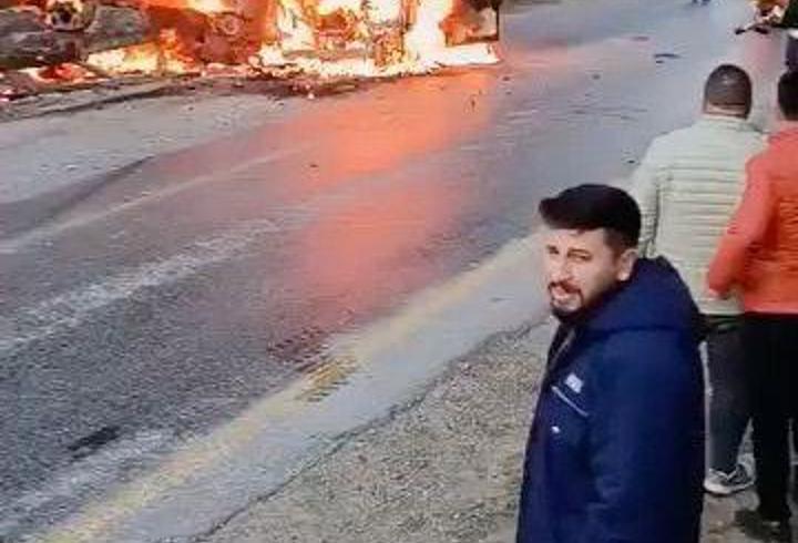 Aydın'da kaza sonrası iki araç da alev aldı: 2 yaralı