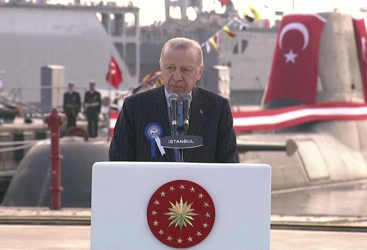 SON DAKİKA... Cumhurbaşkanı Erdoğan: Bugün Türk donanmasının gurur günü, havada-denizde-karada güçlüyüz