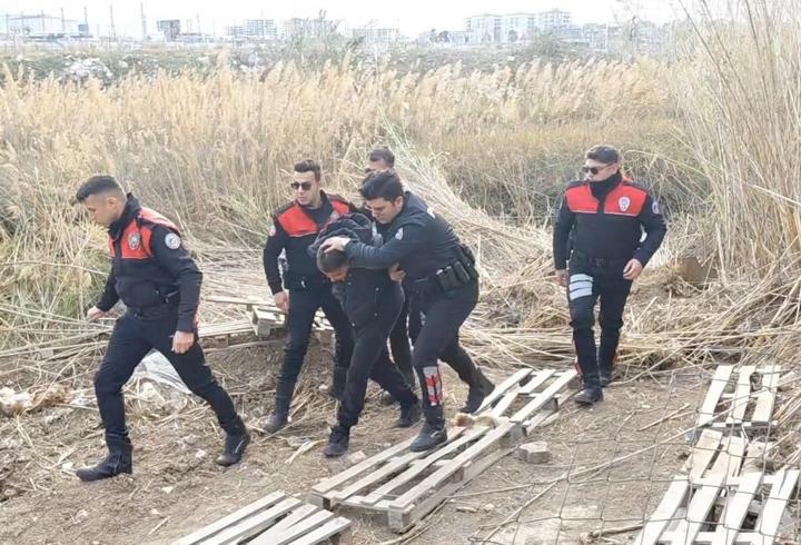 Aranan hükümlü sazlıkta yakalandı