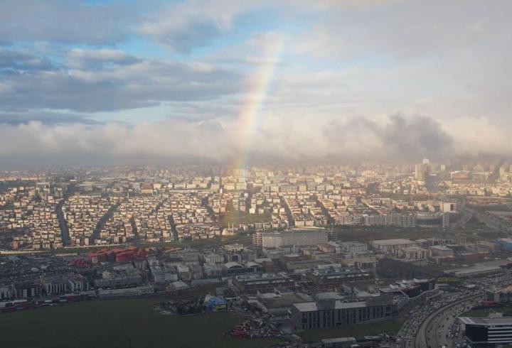 İstanbul'da gökkuşağı sürprizi