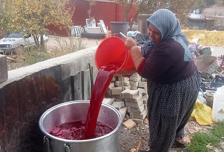 Mersin'de kadınların nar ekşisi mesaisi