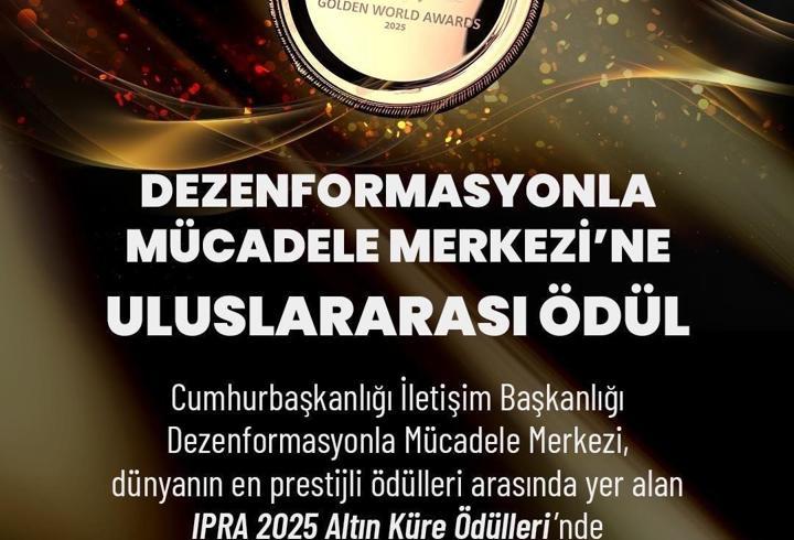 Dezenformasyonla Mücadele Merkezi'ne uluslararası ödül