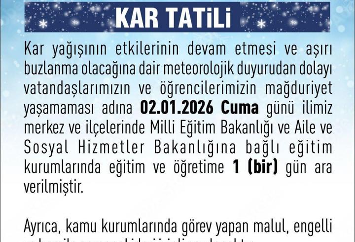 Elazığ’da eğitime ‘kar’ engeli