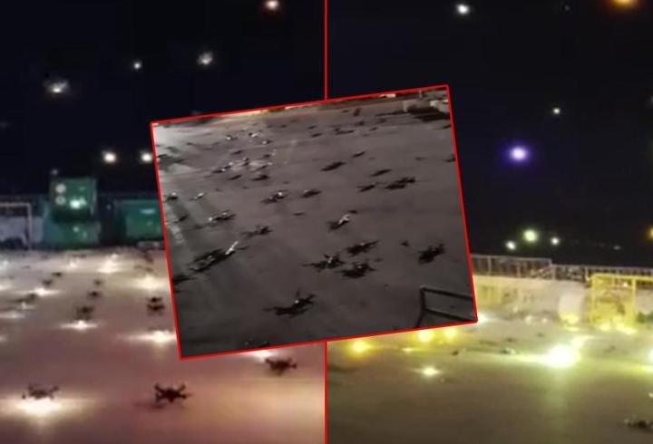 Yılbaşı gösterisi kabusa döndü! Karadağ'da drone yağmuru