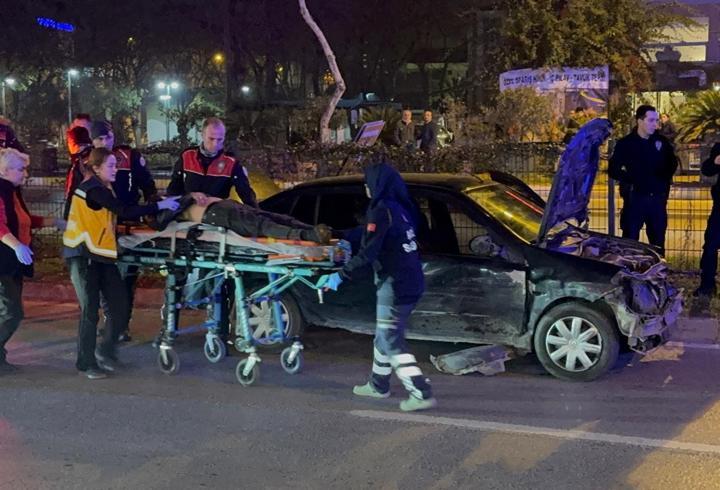 Polisin 'dur' ihtarına uymadı, kaçarken kaza yaptı