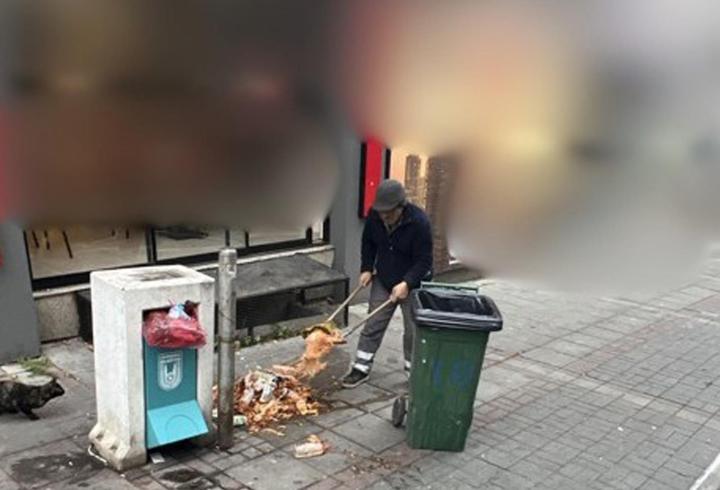 Atıklarını yola döken işletmeye 30 bin lira ceza
