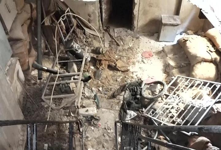 Bu görüntü sadece CNN TÜRK'te: YPG'li teröristler Halep'te hastanenin altını tünel yapmış