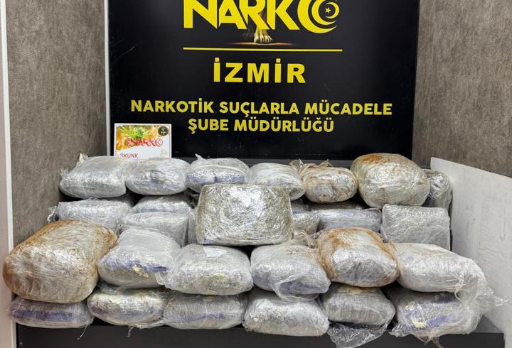 Otomobildem 65 kilo skunk çıktı; 1 tutuklama