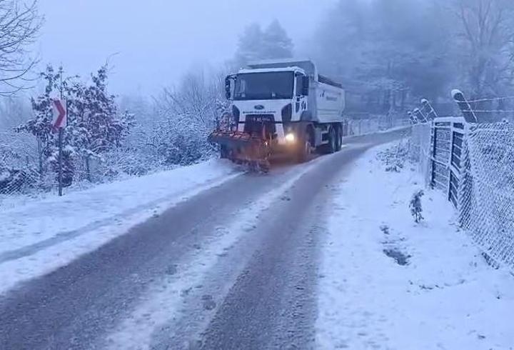 Bursa Büyükşehir Belediyesi kar mesaisinde
