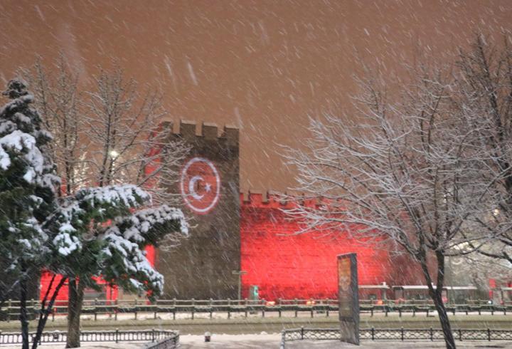 Kayseri'de yoğun kar yağışı etkili oldu