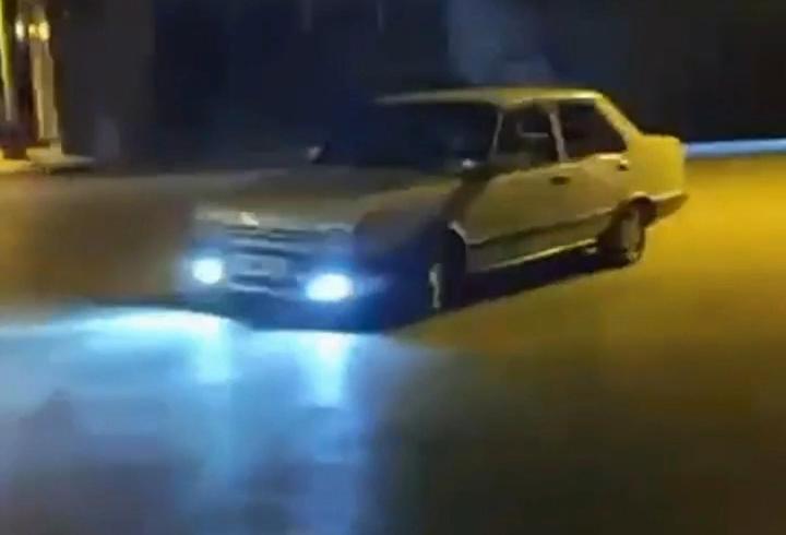 Drift yapan sürücüye ceza