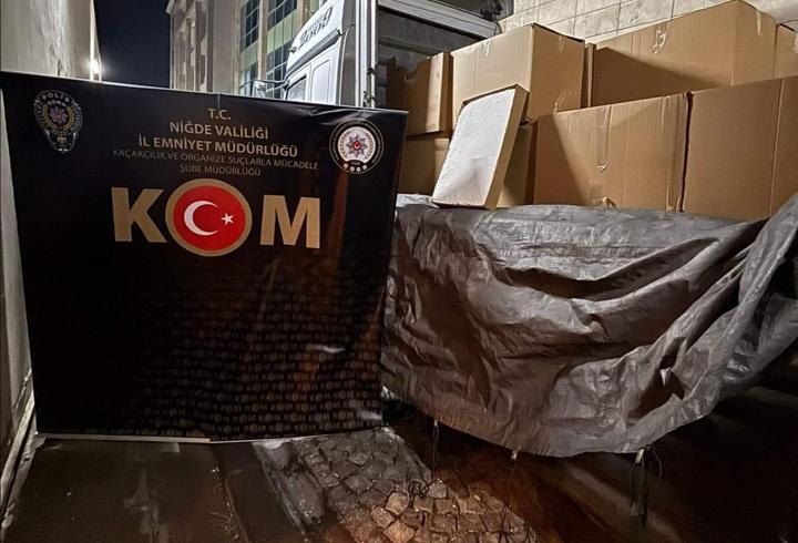 Niğde’de 875 bin adet makaron ele geçirildi