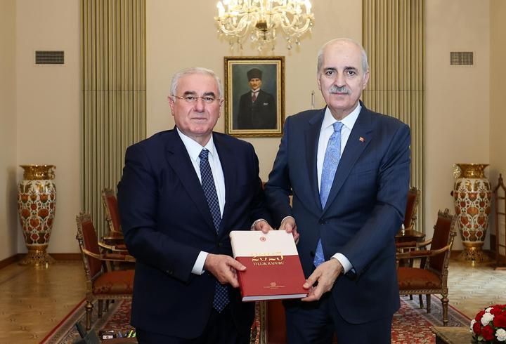 TBMM Başkanı Kurtulmuş, Kamu Başdenetçisi Akarca'yı kabul etti