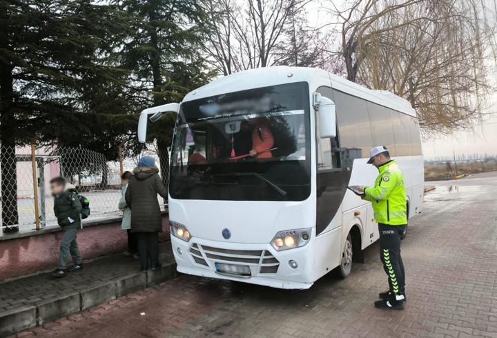 Okul servisleri denetlendi