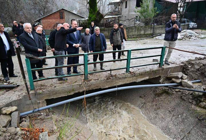 Vali Erin'den Aşağı Gökdere'de inceleme