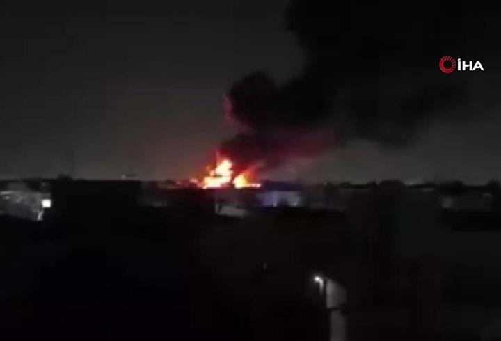 Tahran'daki askeri tesiste büyük yangın