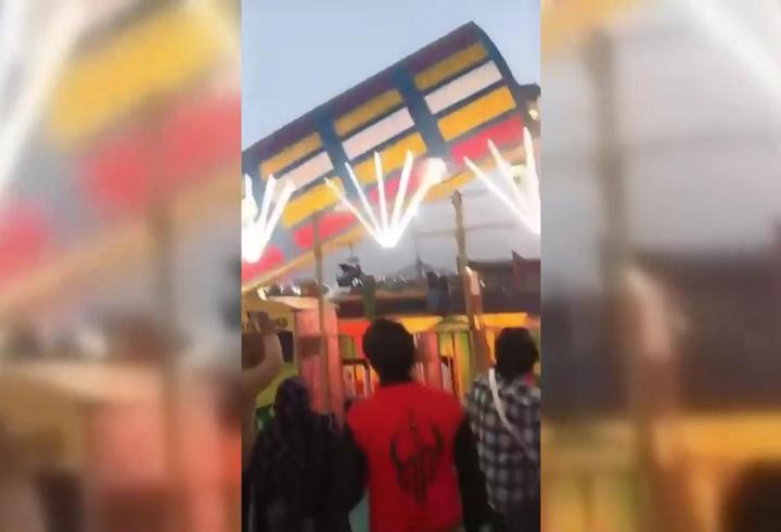 Lunaparkta dehşet: Tsunami salıncağı yere çakıldı