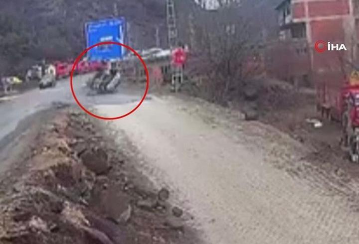 Artvin'de korkunç kaza: Defalarca takla attı!