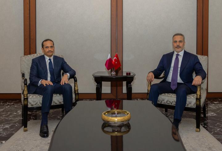 Bakan Fidan, Katar Başbakanı Al Thani ile görüştü