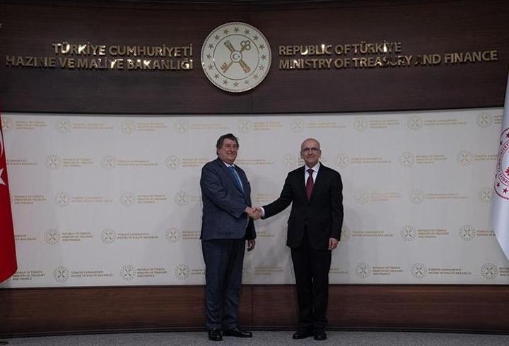 Bakan Şimşek, Avrupa Konseyi Kalkınma Bankası Başkanı Monticelli ile bir araya geldi