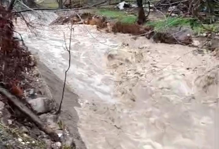 Eğirdir'de sağanak dereleri taşırdı