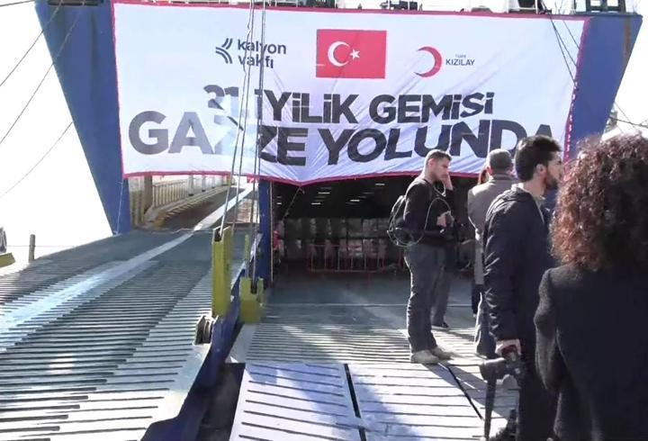 21. İyilik Gemisi Gazze’ye uğurlandı