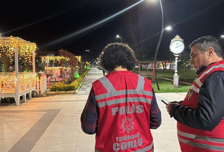 Tekirdağ'da polis dron destekli denetimleri artırdı