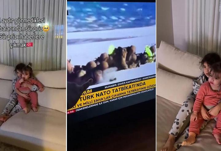 1 ay görmedikleri babalarını CNN TÜRK'te izlediler