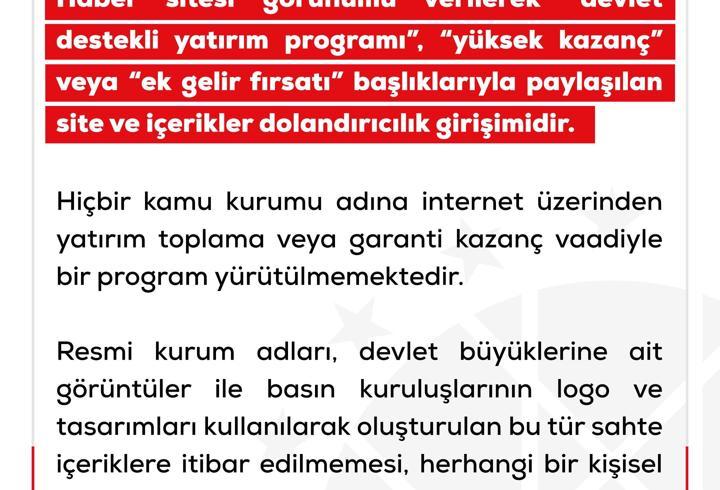 DMM'den dolandırıcılık uyarısı