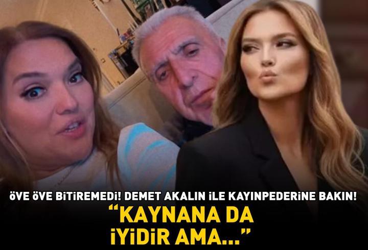 Öve öve bitiremedi! Demet Akalın ile kayınpederine bakın! ‘Kaynana da iyidir ama…’