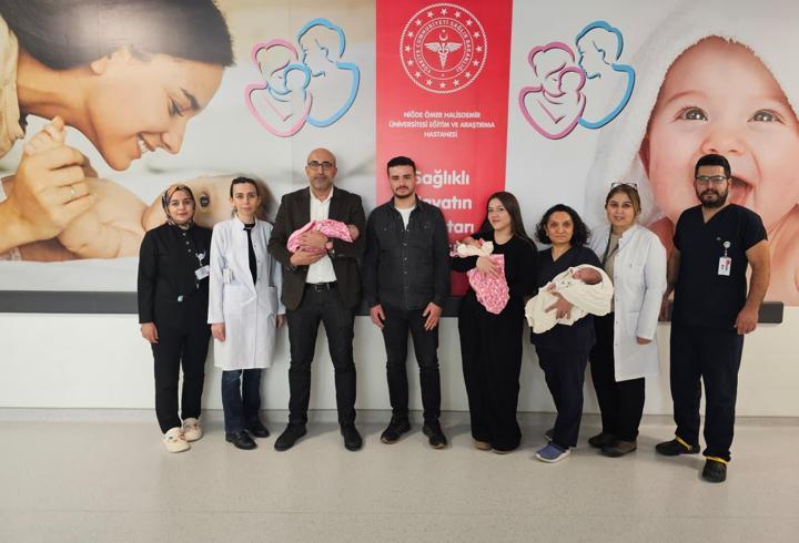 Niğde'de 31 haftalık üçüzler hayata tutundu