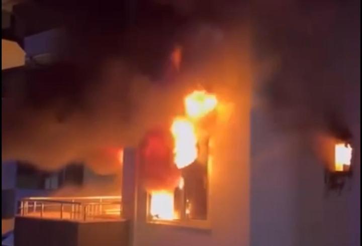 Alanya’da 5 katlı apartmanda yangın
