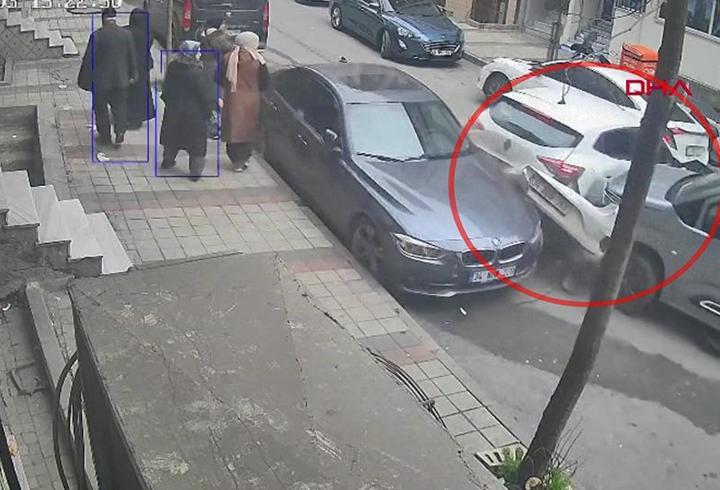 Trafikteki tartışma kazayla bitti... O anlar kamerada