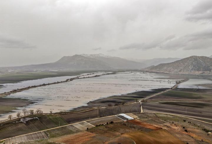 Kurutulan 'antik' göl, son yağışlarla hayat buldu