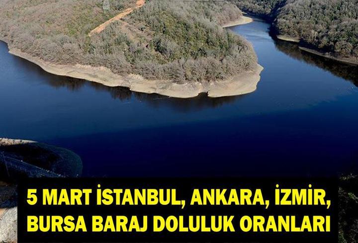 BARAJ DOLULUK ORANLARI 5 MART: İstanbul, Ankara, İzmir, Bursa barajlarında son durum nedir?