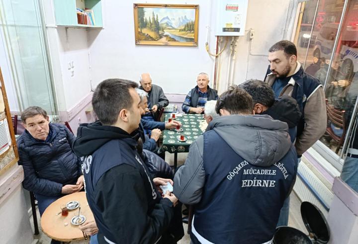 Edirne'de polisten yasa dışı bahis ve kumar denetimi