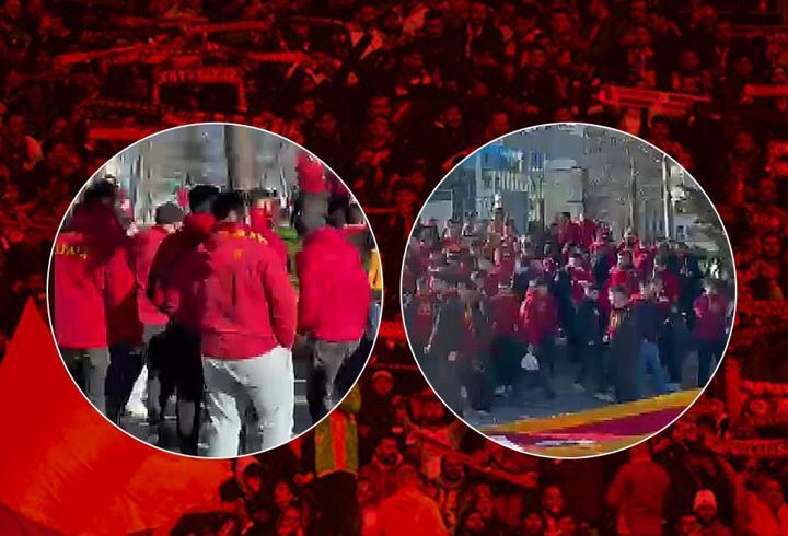 Galatasaray taraftarları, derbi öncesi Gezi Parkı'nda toplandı
