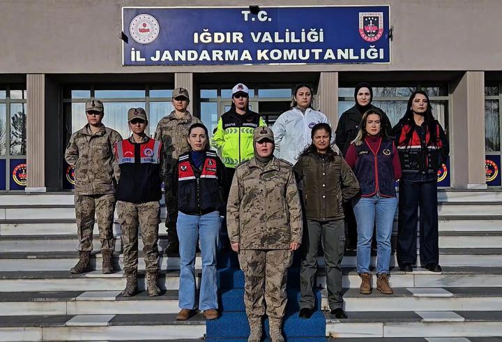 Iğdır’da kadın jandarmalardan 8 Mart’a özel video