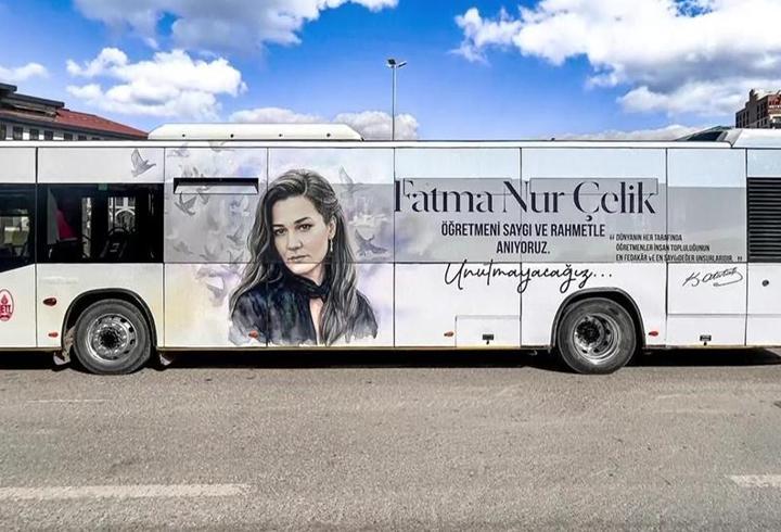 İETT'den Fatma Nur öğretmen için hatıra otobüsü
