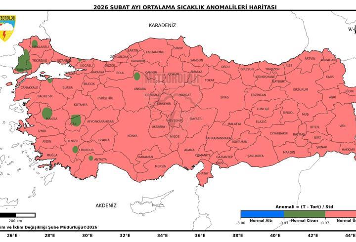 Son 56 yılın en sıcak 3'üncü şubat ayı yaşandı