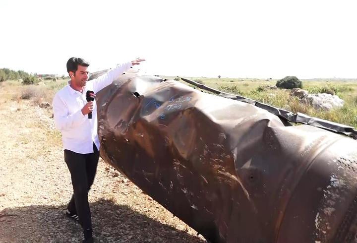 CNN TÜRK görüntüledi: İşte Tel Aviv'e düşen İran füzesi