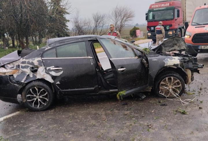 Otomobil takla attı; 1 yaralı