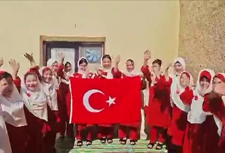 Afganistan'a bayram hediyesi gönderen Bahçeli'ye, yetim çocuklardan teşekkür