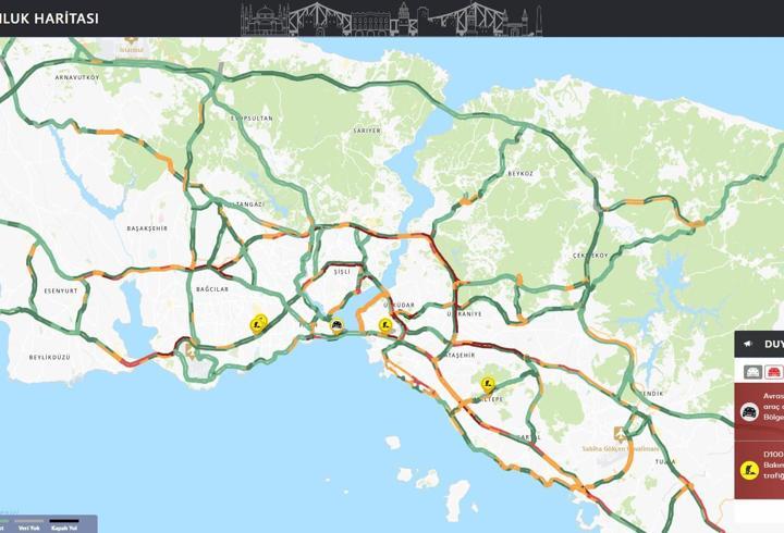 İstanbul - İstanbul'da gece saatlerinde trafik yoğunluğu yüzde 62'ye ulaştı -1