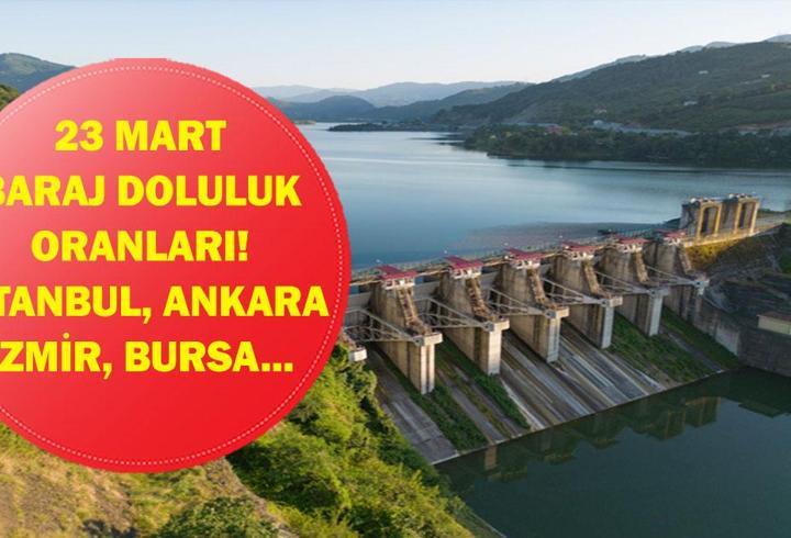 BARAJ DOLULUK ORANLARI 23 MART: İstanbul, Ankara, İzmir, Bursa Baraj Doluluk Oranları Yüzde Kaç?