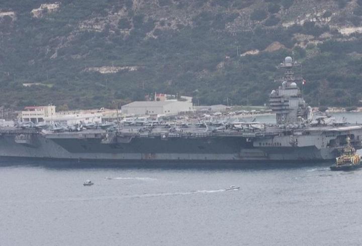 ABD uçak gemisi Girit'te: İran tarafından yakından takip edildi!