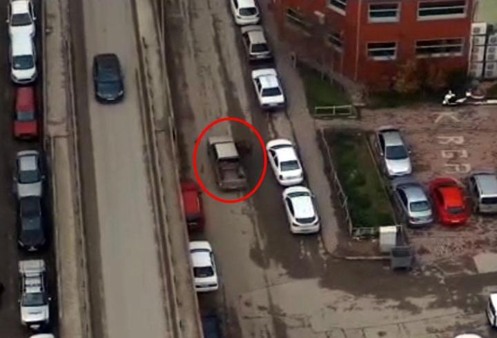 Denetimden kaçmak için aracıyla ters şeride giren sürücü dronla tespit edildi