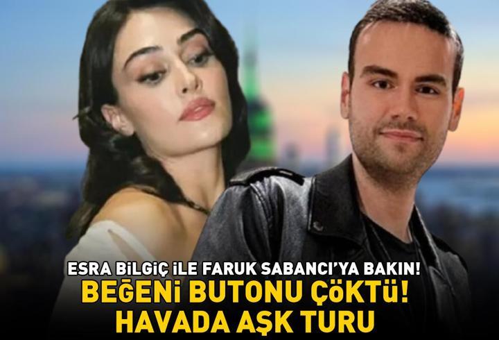 Havada aşk turu! Esra Bilgiç ile Faruk Sabancı'ya bakın! 'Allah sizi nazarlardan korusun'
