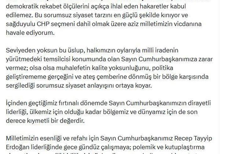 Cevdet Yılmaz’dan, Özgür Özel’e tepki: Rekabet ölçülerini açıkça ihlal eden hakaretler kabul edilemez